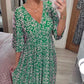 🔥 OFFERTA LIMITATA 53% DI SCONTO! 👗 Vestito Lungo Casual da Vacanza con Stampa, Scollo a V e Vita Avvolta – Oltre 2459 Venduti! Spalle Flessibili On & Off 🌸
