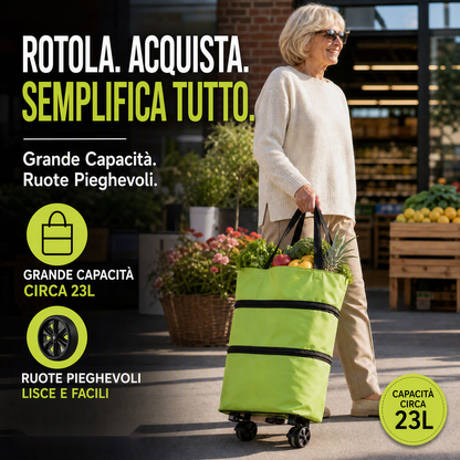 📢📢50% DI SCONTO!! ⏰Carrello della Spesa Pieghevole 2 in 1