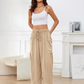 📢📢 Sconto del 40% ⏰ Pantaloni da donna in lino a gamba larga – Freschi, a vita alta, fluidi 🌾