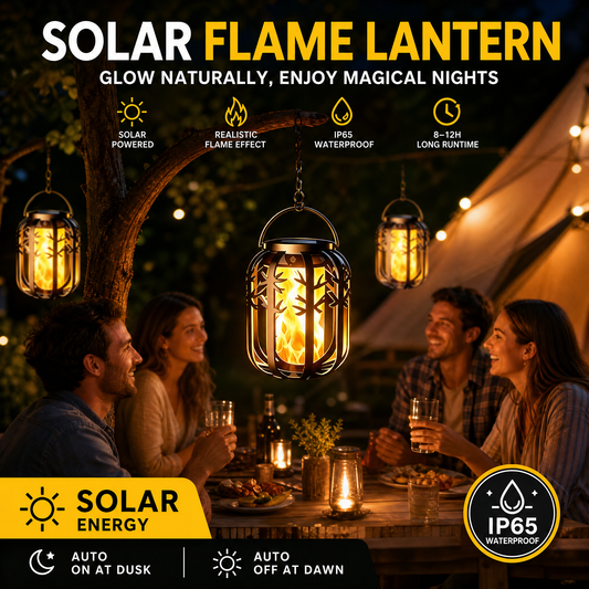 🔥 55% DI SCONTO! Lanterna Solare a Fiamma Tremolante Luce calda e realistica, impermeabile e automatica – perfetta per patio e giardino.