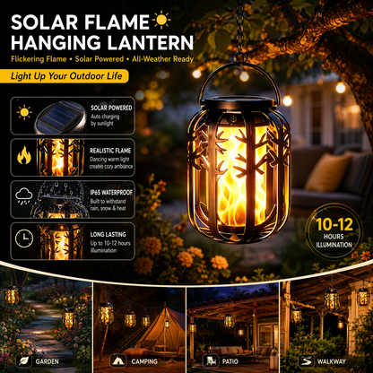 🔥 55% DI SCONTO! Lanterna Solare a Fiamma Tremolante Luce calda e realistica, impermeabile e automatica – perfetta per patio e giardino.