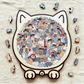 🎁 Vendita natalizia 54% DI SCONTO🎅Puzzle in legno a forma di gatto in colori Morandi, 135 pezzi