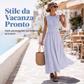 ⏳60% DI SCONTO!!⏰ Abito lungo senza maniche a righe da donna – fascia in vita, stile casual e perfetto per l'estate 🎀👗