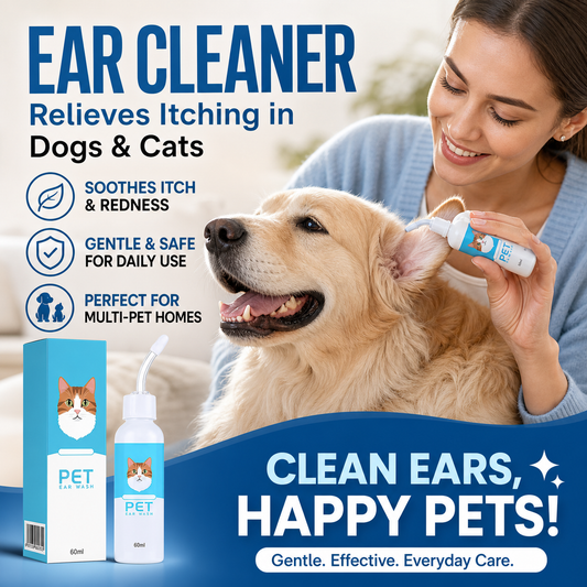 🔥Offerta limitata: uno più uno gratis🐶🐱 Pulitore per orecchie, allevia il prurito in cani e gatti