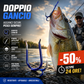 🎣✨ Ami da Pesca Doppi in Acciaio 100C – Punta Ultra Affilata, Anti-Ruggine e Anti-Sbocco! 🐟 Perfetti per Walleye, Fiumi e Laghi – Misure 3-12 – Giallo e Blu 🔥