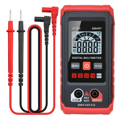⚡🔧 Multimetro Digitale Intelligente – Misura Automatica, Rilevamento Tensione Senza Contatto (NCV), CAT II 600V, Certificato CE/RoHS – Display Retroilluminato e Torcia! Perfetto per Casa e Auto! 🛡️✨