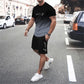 🏖️😎 Set T-shirt e pantaloncini con effetto sfumato da uomo