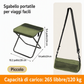 😍 SCONTO 50% SGABELLO PIEGHEVOLE ULTRALEGGERO! 💎 Porta 120kg & Entra in Qualsiasi Zaino: Il Compagno Perfetto per Camping & Pesca