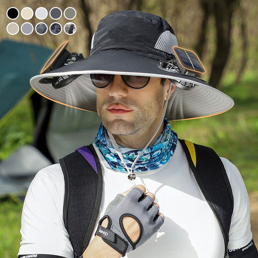 ☀️ Cappello con ventilatori solari e ricarica USB: rimani fresco ovunque tu vada! Perfetto per pesca, trekking, golf e tutte le attività all'aperto!