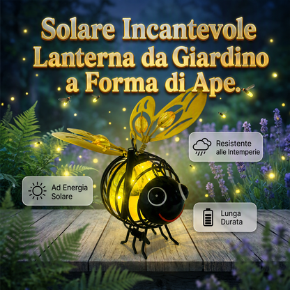 ⏰SCONTO DEL 50%!🔥OLTRE 50.000 VENDUTE! Lampada a sospensione a forma di ape alimentata a energia solare🐝