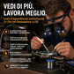 🔬 TEMPO LIMITATO: 50% DI SCONTO! ✨ Occhiali di Precisione con Ingrandimento LED – Lenti Intercambiabili, Doppi LED, Mani Libere 💡