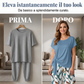 🌿 PROMO A TEMPO LIMITATO -50%! ✨ Completo Donna 2 Pezzi – Top con Fiocco Laterale & Pantaloni con Stampa Botanica, Tessuto Premium Traspirante · Azzurro & Verde Chiaro · S–5XL (EU34-54) 💐