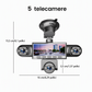 📢📢SCONTO DEL 50%!! ⏰Videocamera da cruscotto HD 1080p con obiettivi multipli – 5 angolazioni, visione notturna, rilevamento collisioni, monitoraggio del parcheggio 24 ore su 24 🚗