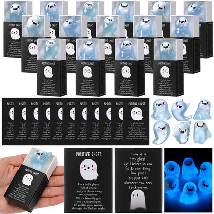 🎃Saldi di Halloween: 50% di sconto👻Mini figurine di fantasmi che si illuminano al buio con confezione