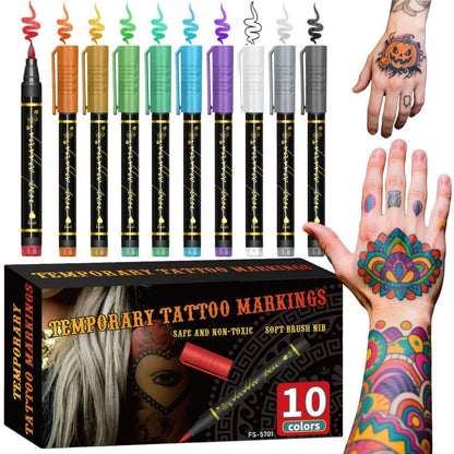 🔥Vendita Calda 50% DI SCONTO🎨Perfetti per Body Art Unica🔥Pennarelli per Tatuaggi Temporanei sulla Pelle