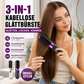 💇‍♀️🔥 57% OFF – Spazzola Lisciante 3-in-1🔥  Senza Fili – liscia, arriccia, districca – USB-C, 4 livelli – capelli perfetti ovunque! ✨