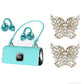 🎧👜Cuffie wireless con clip e borsetta, alla moda