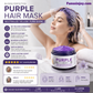 👱‍♀️Vuoi schiarire il colore dei capelli? I tuoi capelli hanno bisogno di cure urgenti! Maschera viola idratante per capelli con profumo duraturo