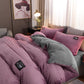 🔥Spedizione gratuita🔥 Morbido completo letto in tinta unita di lusso, set da 4 pezzi