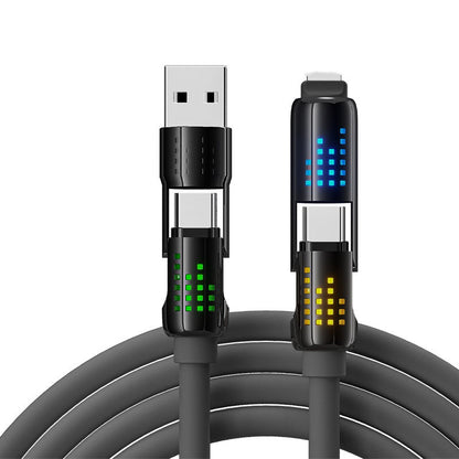 Cavo di ricarica 4 in 1 , ricarica super veloce da 240 W con luce RGB, nuovo