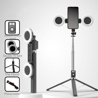 📸🔥Bastone Selfie con Treppiede – Auto-Tracking del Soggetto, Telecomando Bluetooth, Luce LED – Compatibile con Smartphone e Action Cam – Rosa/Nero/Bianco