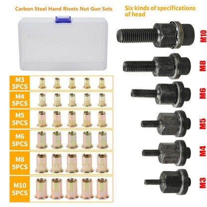 🔥 OFFERTA LIMITATA – 55% DI SCONTO!🔥 Set di dadi con inserto filettato e rivetti con testa piatta