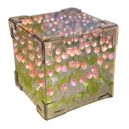 🎁🎄Lampada a Specchio Infinito a Tulipano Fai da Te Magic Cube