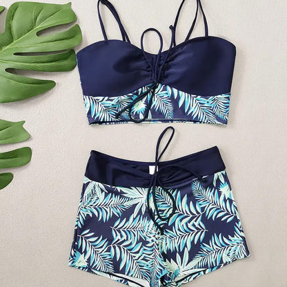 👙 [S-2XL]🏖️Summer Vendita calda 50% OFF🔥Costume da bagno a due pezzi stampato da donna