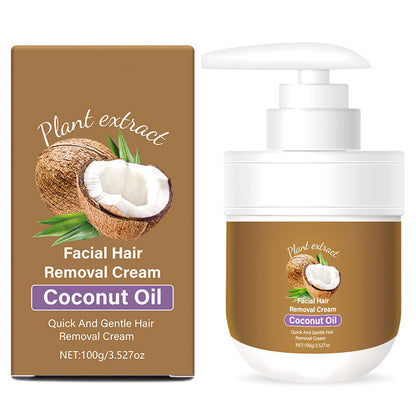 🥥✨ Crema depilatoria viso al cocco – Delicata ed efficace