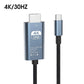 🔌 Adattatore USB-C a HDMI 4K/8K – Tipo-C a HDMI – Lunghezza 0,1 m o 2 m 📏 – Plug and Play ⚡ – Lega di Alluminio e Nucleo in Rame 🛡️ – per Smartphone, Tablet, Laptop, TV, Monitor e Proiettori 📱💻📺