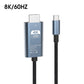 🔌 Adattatore USB-C a HDMI 4K/8K – Tipo-C a HDMI – Lunghezza 0,1 m o 2 m 📏 – Plug and Play ⚡ – Lega di Alluminio e Nucleo in Rame 🛡️ – per Smartphone, Tablet, Laptop, TV, Monitor e Proiettori 📱💻📺