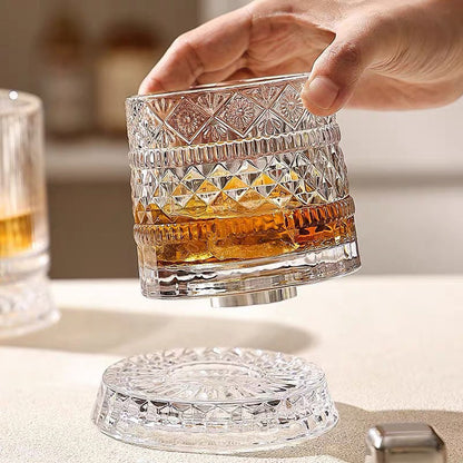 🥛💎Offerta speciale di Capodanno: sconto del 55%✨🔥Bicchiere da whisky girevole a 360°