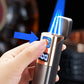 Accendino a Torcia per Sigari Ricaricabile USB e Gas con Display LED