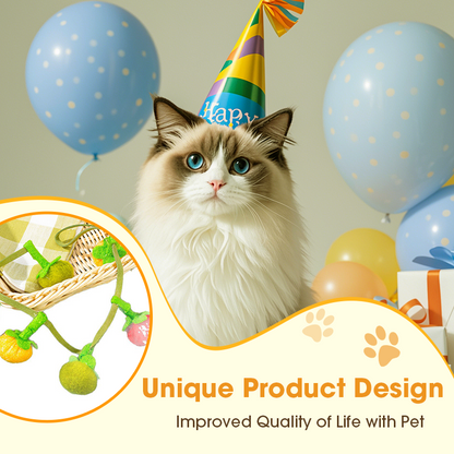 🐱 ACQUISTA 2, OTTIENI 1 GRATIS! 🎉 Giocattolo Interattivo per Gatti – A Forma di Frutta, Movimento del Cordoncino & Nepeta Eccitante 📦