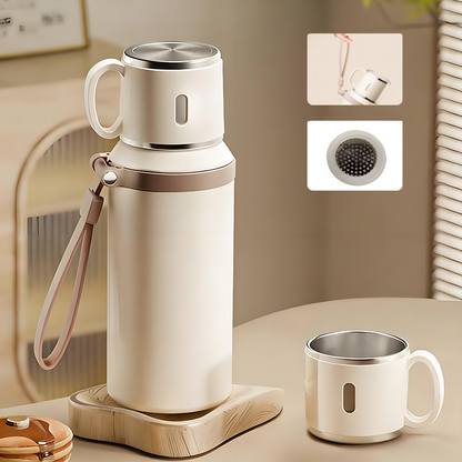 🔥❄️🥤 Thermos in acciaio inossidabile 316 da 600 ml — Efficace mantenimento del calore/del freddo — Ideale per il lavoro, i viaggi e le attività all’aperto