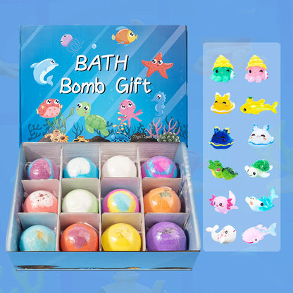 🌊 Bombe da bagno a tema oceano | 60 g*12 pezzi, idea regalo divertente e per un bagno schiumoso ✨