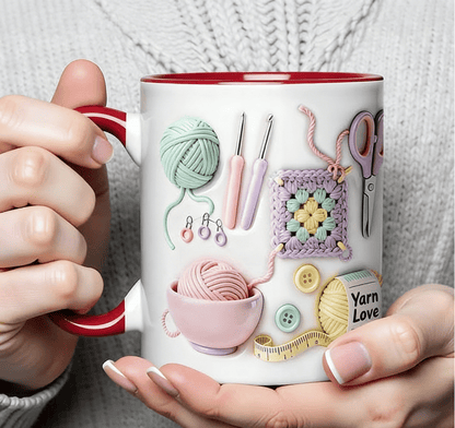 🔥ULTIMO GIORNO DI SALDI CON IL 50% DI SCONTO!!🏆Vendita lampo⚡ OLTRE 50.000 VENDUTI! Quasi esauriti💥Tazza "Yarn Love", regalo per artigiani e anime creative