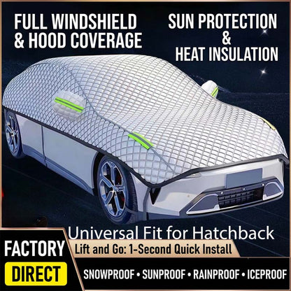 🔥OFFERTA SPECIALE 57% DI SCONTO🔥Copriauto parziale spesso per protezione da sole e neve