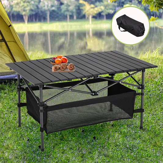 【🏕️Offerta limitata – SCONTO DEL 64%!】🪑 Tavolo da campeggio portatile – Pieghevole, stabile e veloce da montare – Ideale per il campeggio, i picnic e la spiaggia ☀️