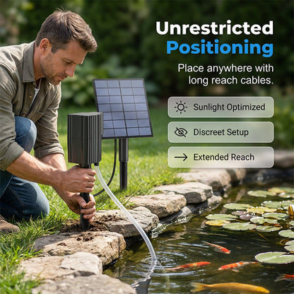 🔥 SCONTO DEL 55% 🐟 Aeratore da laghetto alimentato a energia solare con pompa d'aria integrata ☀️ Ossigena l'acqua in modo efficace – senza costi di elettricità 🌿