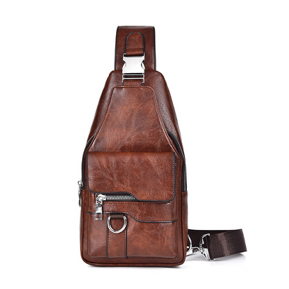 🧳🎒 SUBITO SCONTO DEL 54%!  Borsa a tracolla da petto da uomo in ecopelle retrò impermeabile – Elevata resistenza all'acqua, sistema di archiviazione intelligente e comfort ergonomico della tracolla – Articolo essenziale per gli spostamenti quotidiani