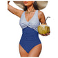🥳Mega Saldi 2026🥳💞 Oltre 50.000 unità vendute! 👵🏖️ Sconto del 49%! Costume da bagno da donna con design arricciato contenitivo e un elegante dettaglio con nodo sul davanti. Perfetto per la piscina o la spiaggia. 🌊💕