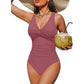 🥳Mega Saldi 2026🥳💞 Oltre 50.000 unità vendute! 👵🏖️ Sconto del 49%! Costume da bagno da donna con design arricciato contenitivo e un elegante dettaglio con nodo sul davanti. Perfetto per la piscina o la spiaggia. 🌊💕
