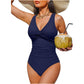 🥳Mega Saldi 2026🥳💞 Oltre 50.000 unità vendute! 👵🏖️ Sconto del 49%! Costume da bagno da donna con design arricciato contenitivo e un elegante dettaglio con nodo sul davanti. Perfetto per la piscina o la spiaggia. 🌊💕