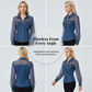 🎉 🔥Offerta limitata nel tempo, sconto del 60%👕Top da donna in denim con patchwork in rete – Top elegante e chic dalla linea aderente✨