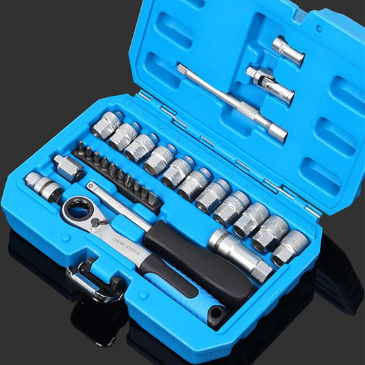 🔧 SCONTO 60%! 🛠️ Kit Chiave a Cricchetto 29 Pezzi – Acciaio Cromo-Vanadio – Bussole & Inserti per Fai da Te & Auto