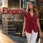 🎉 SCONTO 50% A TEMPO LIMITATO! 🔥 Nuovi Arrivi & Best Seller - Elegante Camicetta con Scollo a V e Volant