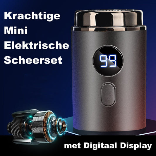 💈 50% DI SCONTO! 🔋 Mini rasoio elettrico da uomo – 18 lame, testine flottanti 3D e display LED, uso Wet & Dry, silenzioso e da viaggio ✨