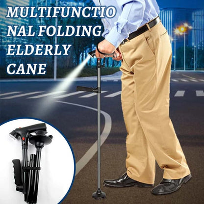 SCONTO DEL 50% IN QUESTO MOMENTO!🧑‍🦳 Canne pliante multifonctionnelle – Compacte, réglable et stable, l’alliée discrète pour marcher en toute confiance, en ville comme à la campagne 🏙️🌳
