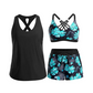 ⏰ 🔥55% DI SCONTO👙🌊Set da bagno da donna in 3 pezzi: tankini con pantaloncini🤸